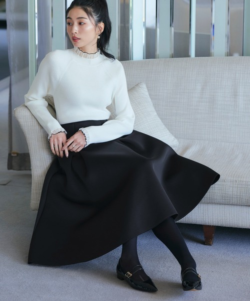 「RUIRUE BOUTIQUE」 長袖ニット M ホワイト レディース_画像6