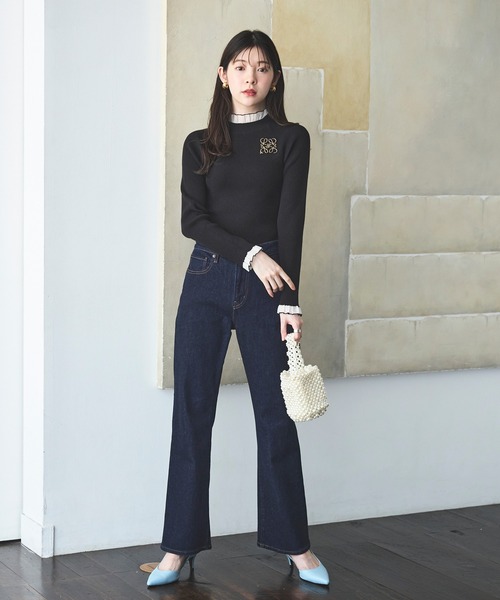 「RUIRUE BOUTIQUE」 長袖ニット M ホワイト レディース_画像9