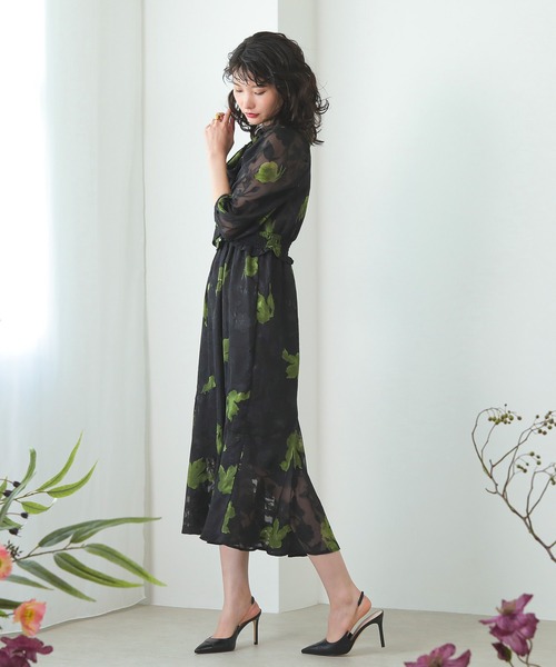 「Kana」 長袖ワンピース M グリーン レディース_画像4