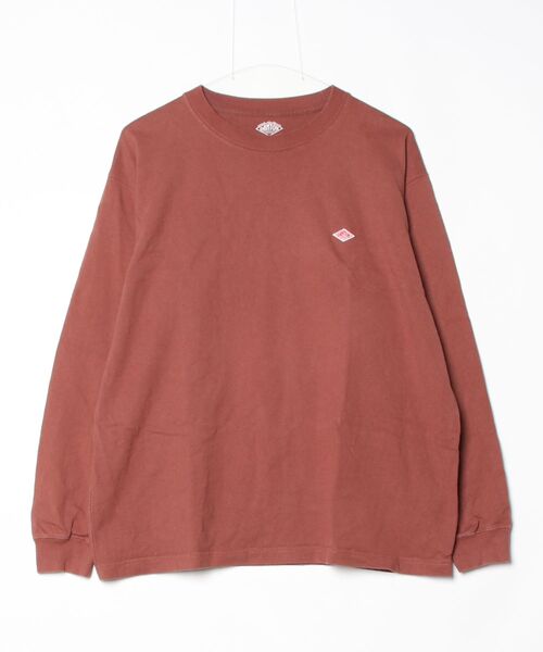 Danton（ダントン） ワンポイント長袖Tシャツ 40 ブラウン メンズ 