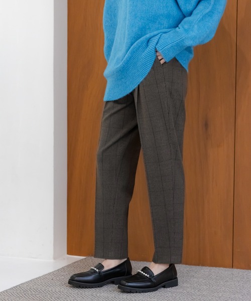 「Elura」 スラックス MEDIUM ブラック×ホワイト レディース_画像2