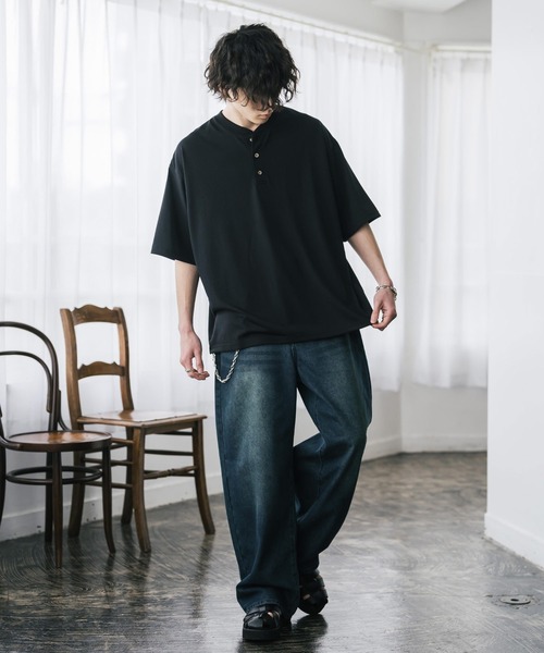「Rocky Monroe」 半袖Tシャツ L ネイビー メンズ_画像6