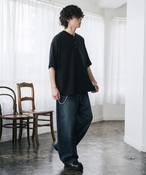 「Rocky Monroe」 半袖Tシャツ L ネイビー メンズ_画像7