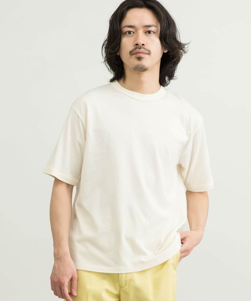 「WORK NOT WORK URBAN RESEARCH」 半袖Tシャツ LARGE オフホワイト メンズ_画像4