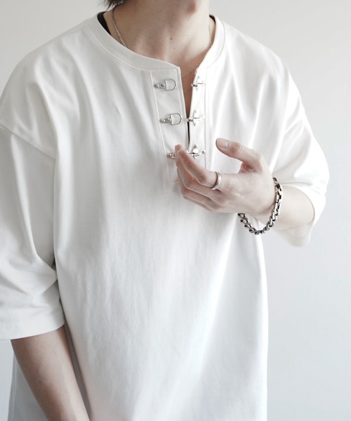 「ELLUV」 半袖Tシャツ M ホワイト メンズ_画像6