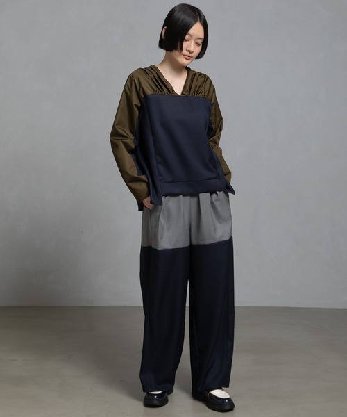 「MARECHAL TERRE」 長袖ブラウス MEDIUM ネイビー レディース_画像6