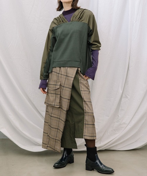 「MARECHAL TERRE」 長袖ブラウス MEDIUM ネイビー レディース_画像7