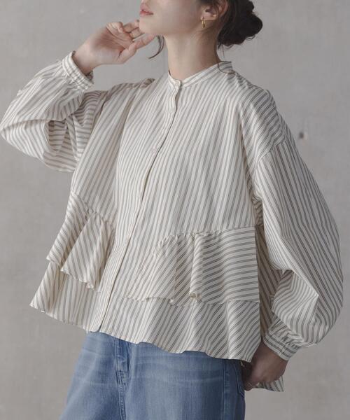 URBAN RESEARCH Sonny Label ブラウス シャツ 「WEB限定」バンドカラー