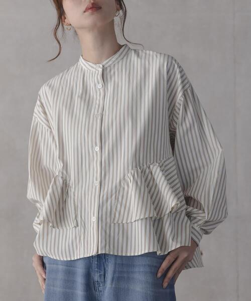 URBAN RESEARCH Sonny Label ブラウス シャツ 「WEB限定」バンドカラー