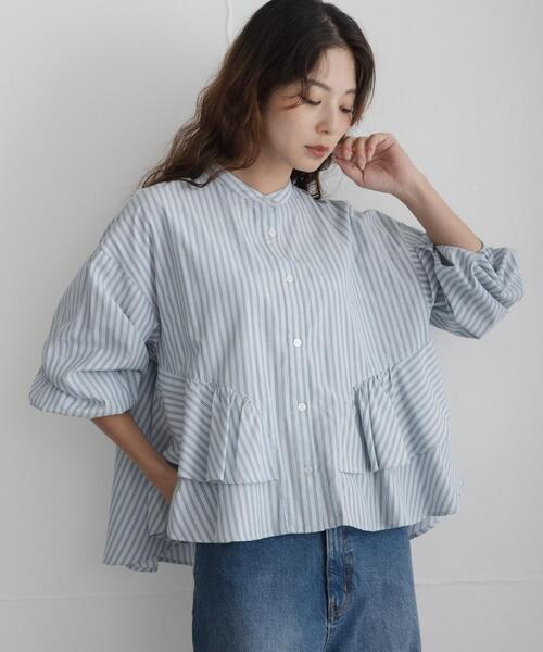 URBAN RESEARCH Sonny Label ブラウス シャツ 「WEB限定」バンドカラー