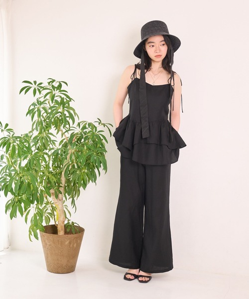 「mysty woman」 イージーパンツ FREE ベージュ レディース_画像6