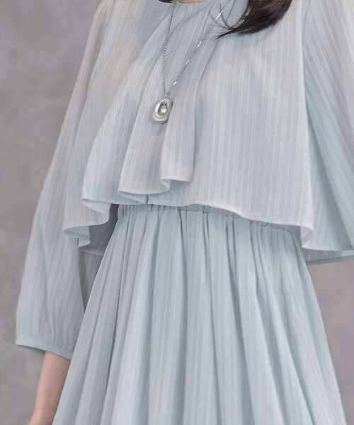 「Tiaclasse」 長袖ワンピース XX-LARGE グレー系その他 レディース_画像8