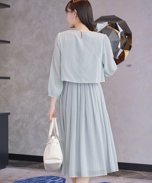 「Tiaclasse」 長袖ワンピース XX-LARGE グレー系その他 レディース_画像9