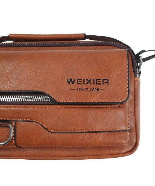 ショルダーバッグ 「BAG1」WEIXIER メンズ PUレザー ボディバッグ