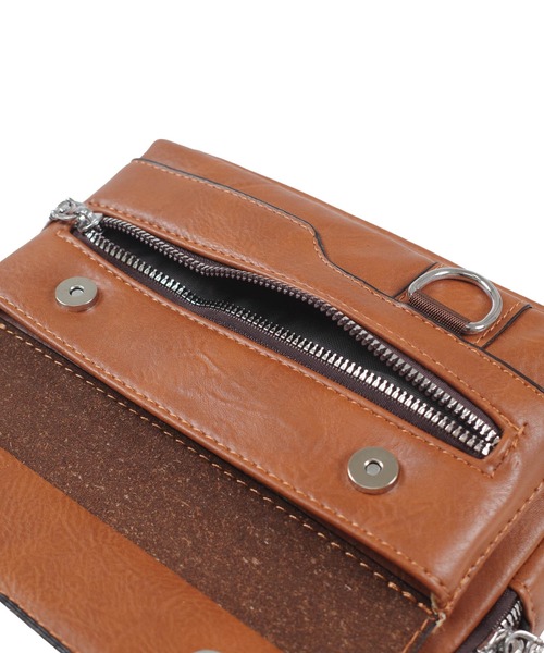 ショルダーバッグ 「BAG1」WEIXIER メンズ PUレザー ボディバッグ