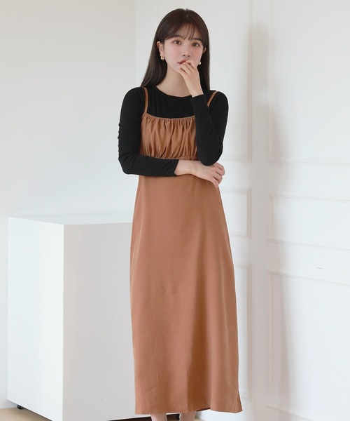 ワンピース デイリールック Best 胸シャーリングビスチェワンピース Zozotown Paypayモール店 通販 Paypayモール