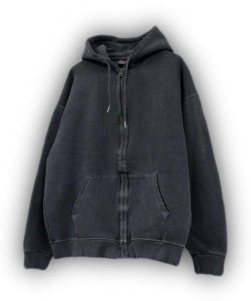 XU ダメージジップアップフーディ ジップパーカー Never mind the XU】damage oversized zip up hoodie – PRESSING WEB SHOP