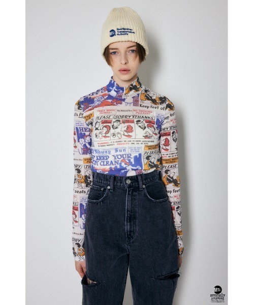 tシャツ MTA SHEER HI NECK LS Tシャツ レディース
