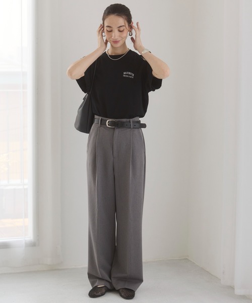 ANGIE tシャツ ワンポイント 刺繍 ロゴ Tシャツ（半袖