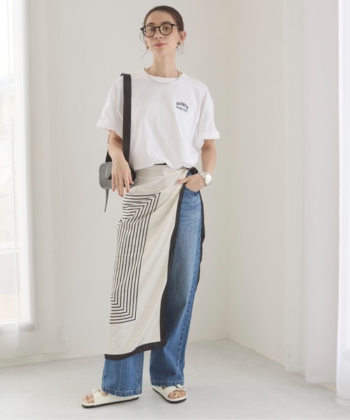 ANGIE tシャツ ワンポイント 刺繍 ロゴ Tシャツ（半袖