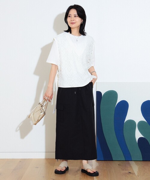 tシャツ レースベスト プルオーバー セット（セットアイテム） レディース レースベスト プルオーバー セット（セットアイテム）（Tシャツ