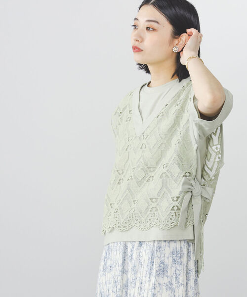 BEAMS HEART tシャツ レースベスト プルオーバー セット（セット