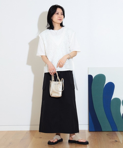 BEAMS HEART tシャツ レースベスト プルオーバー セット（セット