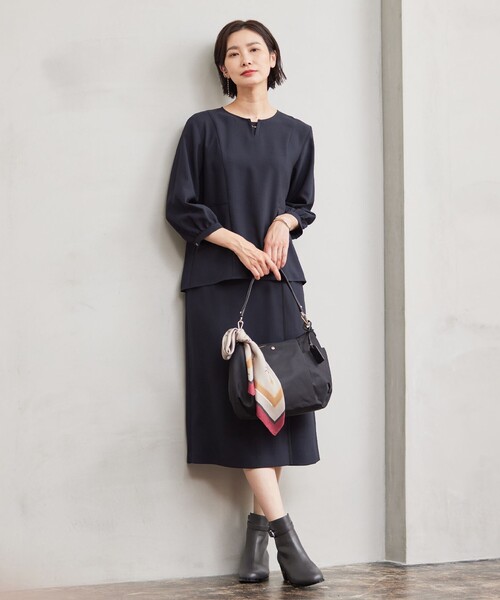 ブラウス シャツ 「洗える」RELAXIONツイル クルーネック ブラウス レディース J.PRESS ブラウス シャツ 「洗える」RELAXIONツイル クルー