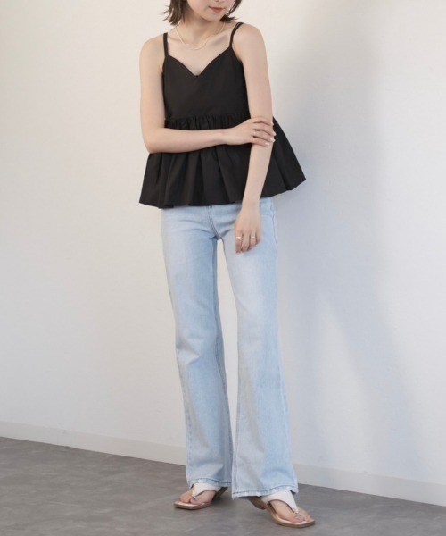 Reurie' キャミソール コットンペプラムキャミ/cotton peplum