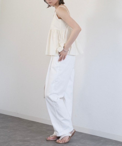 Bibiy B. COSMOS BUSTIER ホワイト フレアキャミソール