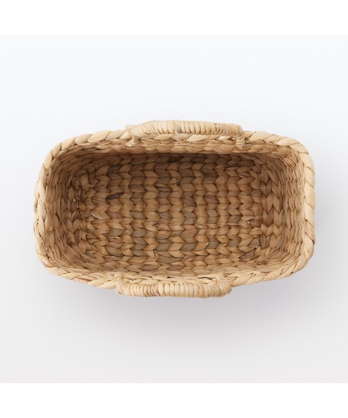 天然素材　アケビ　持ち手付きオーバルバスケット 無印良品（MUJI） 収納 ウォーターヒヤシンス 持ち手付 オーバル