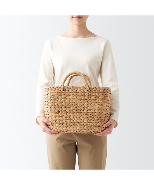 無印良品（MUJI） 収納 ウォーターヒヤシンス 持ち手付 オーバル