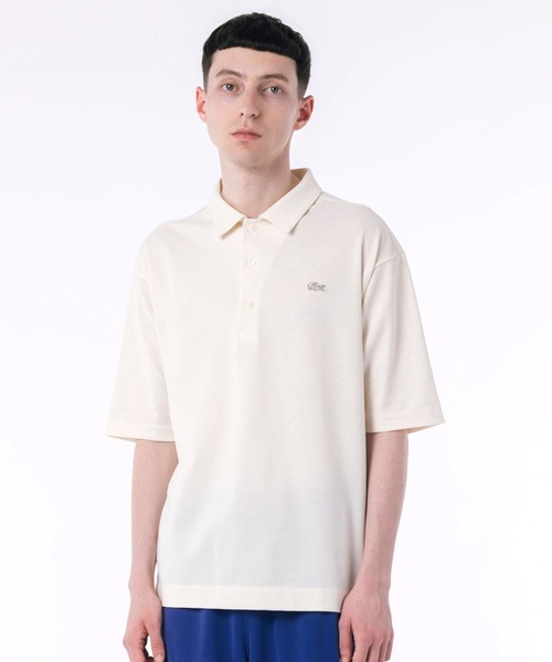 LACOSTE ポロシャツ サマーウールライク鹿の子地ポロシャツ