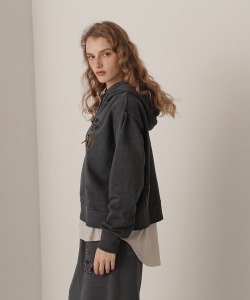 AVIREX パーカー FADE WASH WAPPEN PARKA/フェイドウォッシュ