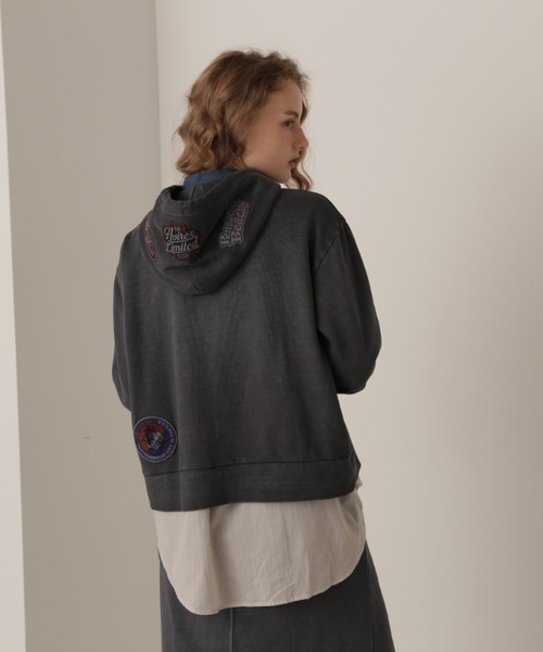 AVIREX パーカー FADE WASH WAPPEN PARKA/フェイドウォッシュ