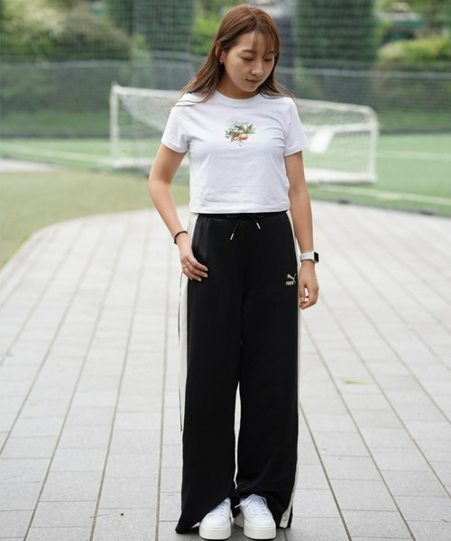 tシャツ PUMA プーマ ウィメンズ グラフィック スーパー プーマ スリム ショート 半袖Tシャツ レディース PUMA公式】ウィメンズ グラフィック スーパー プーマ スリム