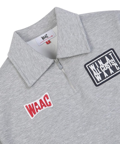 WAAC レディース ホワイト ロゴトレーナー