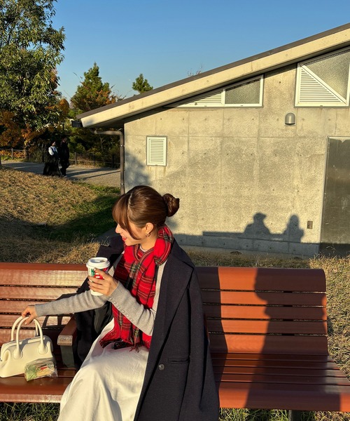 RiLi（リリ） マフラー ストール チェックウールライクマフラー「RL