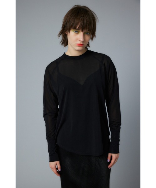 HeRIN.CYE tシャツ Sheer loose long T-shirt シアールーズロングT