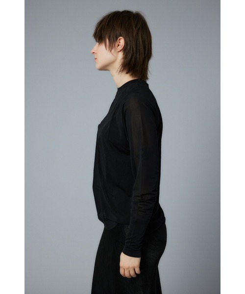 tシャツ Sheer loose long T-shirt　シアールーズロングTシャツ レディース セール】Sheer loose long T-shirt シアールーズロングTシャツ