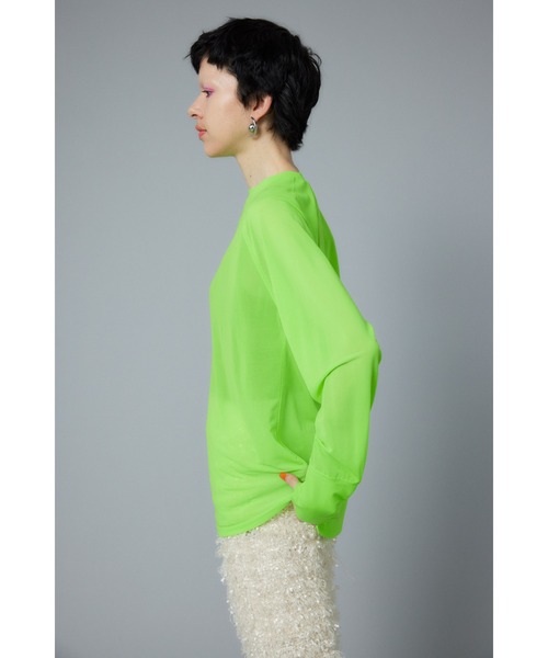 HeRIN.CYE tシャツ Sheer loose long T-shirt シアールーズロングT