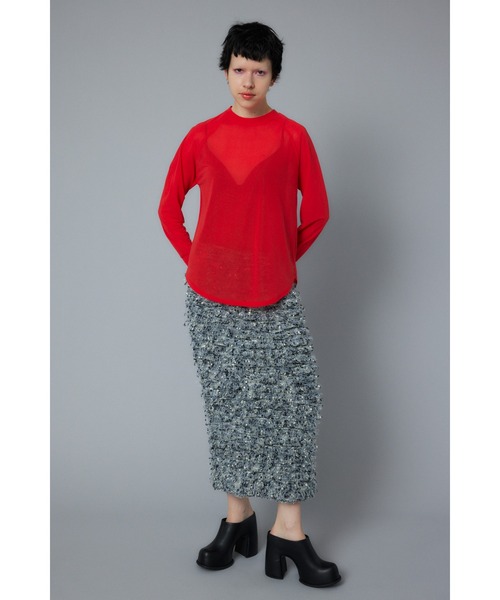 HeRIN.CYE tシャツ Sheer loose long T-shirt シアールーズ