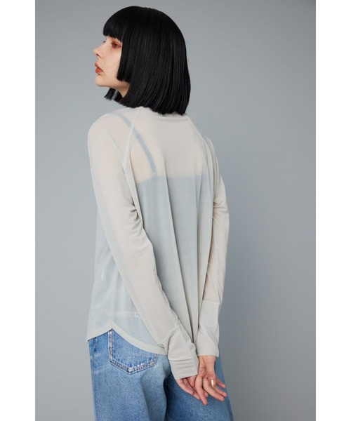 HeRIN.CYE tシャツ Sheer loose long T-shirt シアールーズ