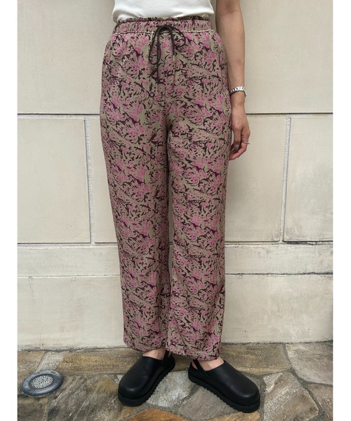 sara mallika パンツ C.RAYON PRINT EASY PANTS レディース