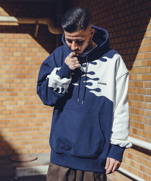 Subciety パーカー FIRE PATCHED PARKA メンズ レディース
