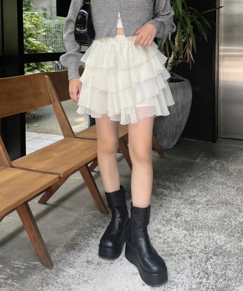 ナイスクラップ NICECLAUP パイピングジャケット ティアードミニスカート ナイスクラップ NICECLAUP パイピングジャケット ティアードミニ