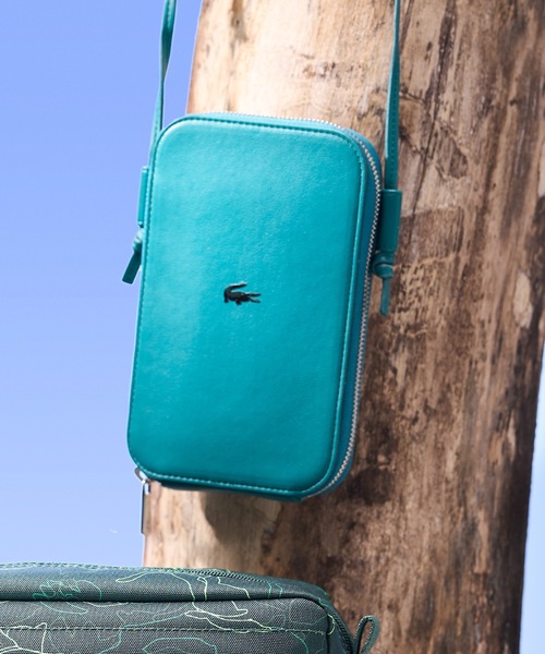 【LACOSTE】ワンポイントワニロゴスマホポーチ LACOSTE ワンポイントワニロゴスマホポーチ Size: 11.5 x 18.5