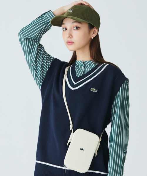 【LACOSTE】ワンポイントワニロゴスマホポーチ LACOSTE ワンポイントワニロゴスマホポーチ Size: 11.5 x 18.5