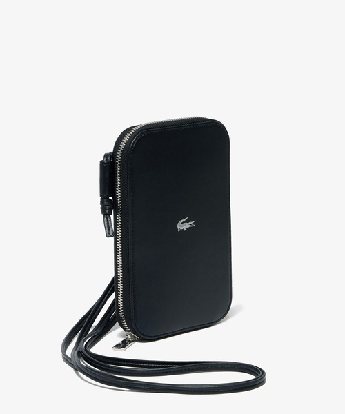 【LACOSTE】ワンポイントワニロゴスマホポーチ LACOSTE｜ワンポイントワニロゴスマホポーチ Size: 11.5 x 18.5
