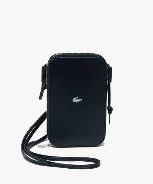 【国内発 すぐ届く】LACOSTE ワンポイント ワニロゴスマホポーチ LACOSTE ワンポイントワニロゴスマホポーチ Size: 11.5 x 18.5